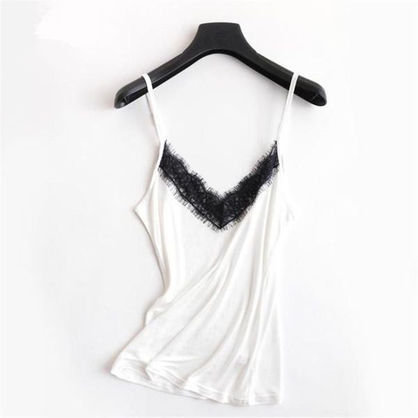 

women's tanks & camis silk black lace up satin white tank women cami woman lingerie tank for womens summer camisole porno s
