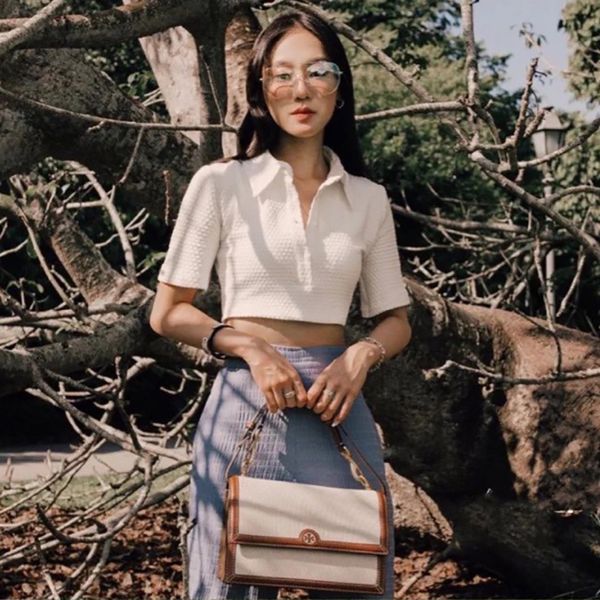 

canvas with cowhide tofu bag square lady's messenger bag shoulder women's purse