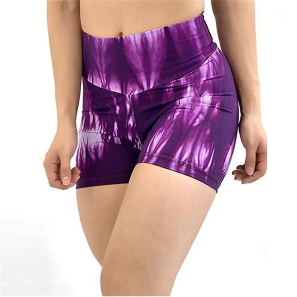 

tie dye print basic shorts women casual outfits lounge wear jogging femme biker summer yoga outfit