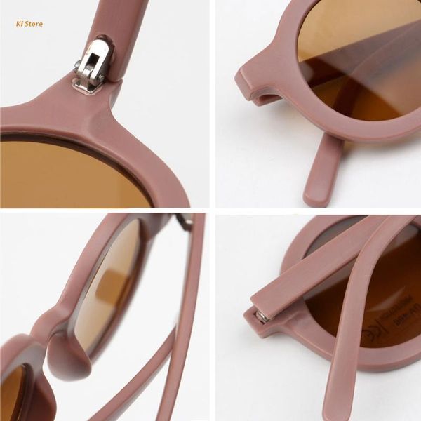

sunglasses frames summer retro round kid polarized uv 400 protection child, Silver