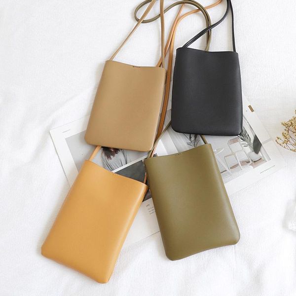 

evening bags pu leather vertical ladies mobile phone bag ins fashion simple soft surface small shoulder single
