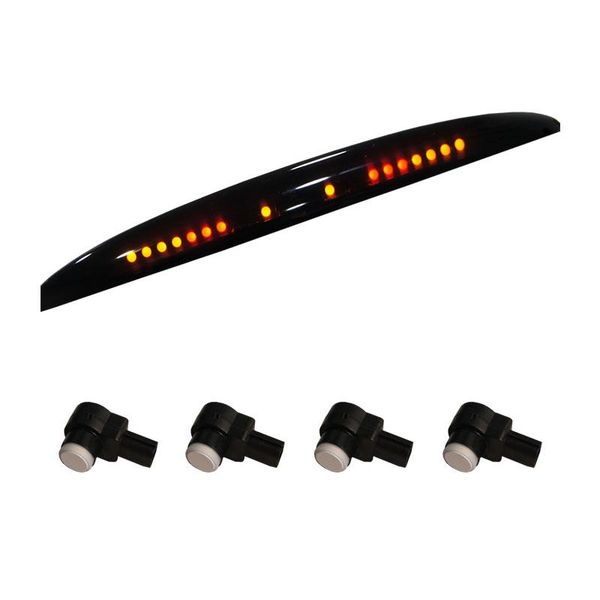 

parking sensor with 4 sensors flush-mount, buzzer alert and led display, universal reversing back up aid car rear view cameras&