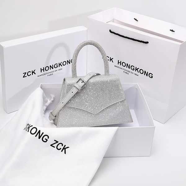 

evening bags genuine leather ladies handbags 2021 fashion high-quality diamond-studded messenger bag wallet shoulder