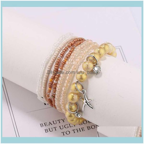 

beaded jewelrybeaded strands 7pcs/set handcraft boutique fashion multilayer crystal stone beads strand bracelets bangles pulseras boho muj, Black