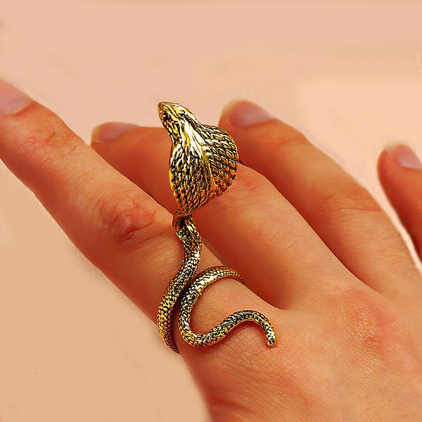 

ring jewelry metal snake cool wind opening cross, Silver