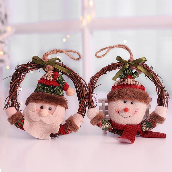 

christmas decorations decoration santa claus snowman cane ring pendant ornaments window garland year 2022 natal tree