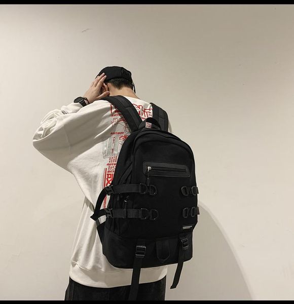 

backpack pb3802 large capacity and sturdy college student female tide brand campus korean casual men's