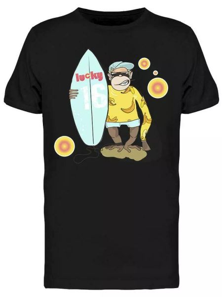 

Lucky Banana Mocket Surfer Men's Tee -Image by Shutterstock, White;black