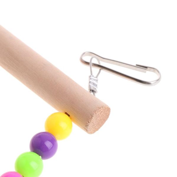 

birds pets parrots ladders climbing toy hanging colorful balls with natural wood q1qc small animal supplies