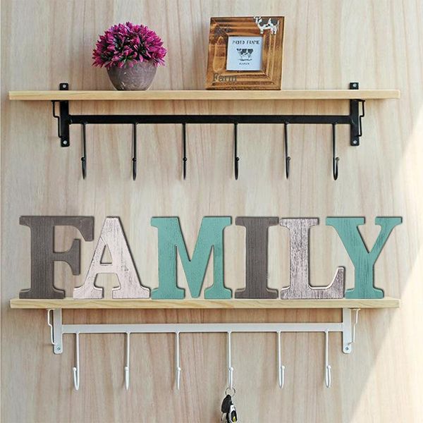 

wooden family letters ornament sign living room self standing art craft decorate home party ceremony decor 13x15cm big alphabet novelty item