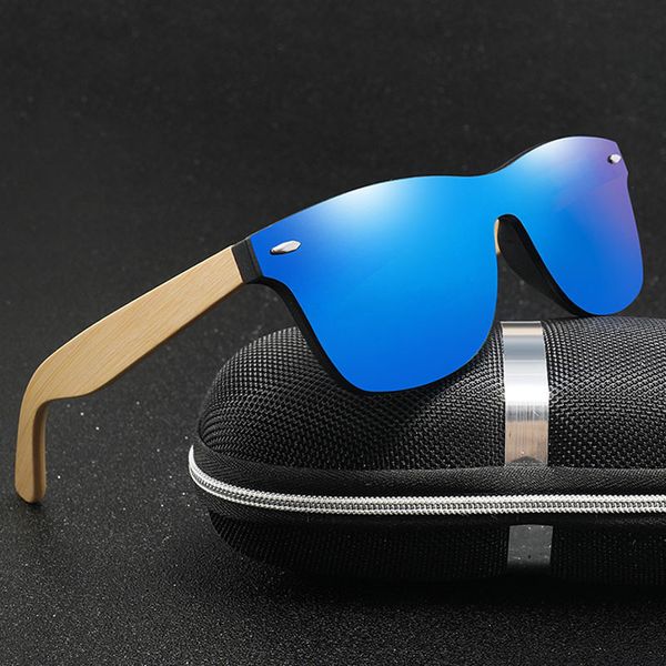 

bamboo wood frame men women sunglasses fashion coating mirrors sunglasses vintage shades glasses uv400 oculos de sol gafas glasses wholesale, Silver