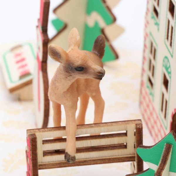 

decorative objects & figurines 2pcs christmas ornament artificial deer model wild animal craft decor