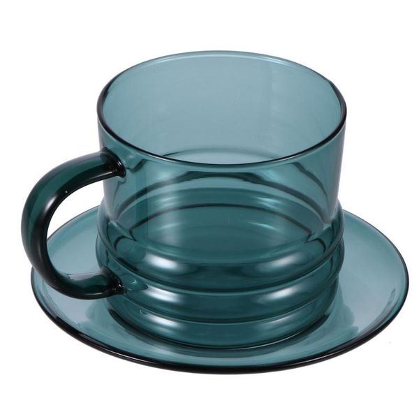 

mugs 1 set coffee cup with saucer borosilicate glass mug tea and kit