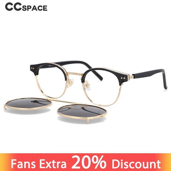 

sunglasses 53874 retro round anti blue light glasses frames polarized flip-on men women tr90 fashion computer eyeglasses, White;black