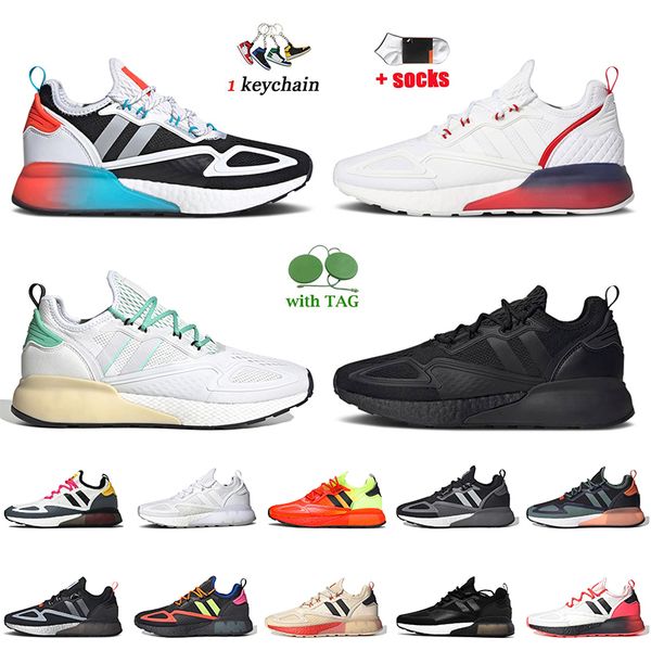 

2022 men women authentic adds zk 2k 4d running shoes gradient fade sole cloud white multi green triple black halo silver solar yellow red ga, White;red