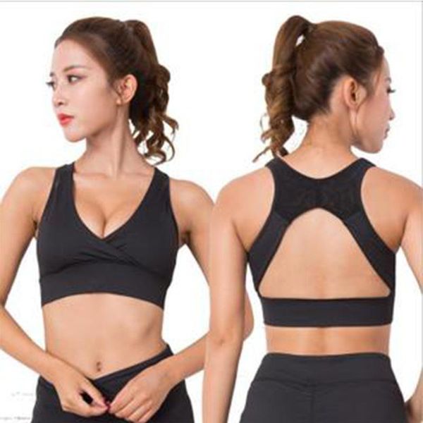 

high support sports bra women gym brassiere sport bh fitness seamless push up yoga padded active wear clothing, White;black