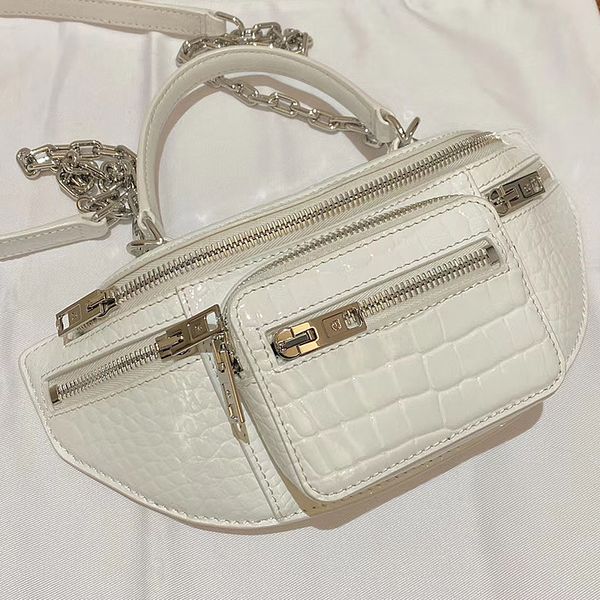 

75% off luxury women's 2021 new straddle king the same crocodile breast cow leather one shoulder handbag q9i6