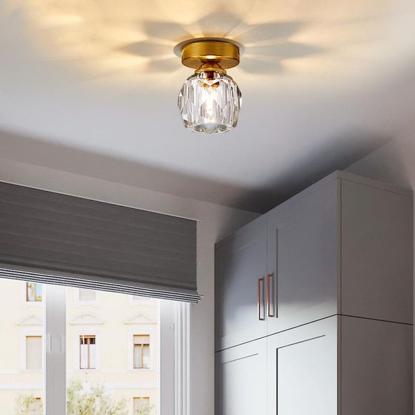 

ceiling lights light luxury crystal corridor lamp gallery simple modern small ball entrance hall lighting