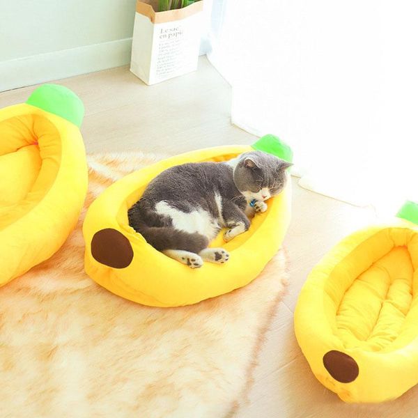 

cat beds & furniture bed banana creative pet indoor house anti bite cotton comfortable and breathable mat products
