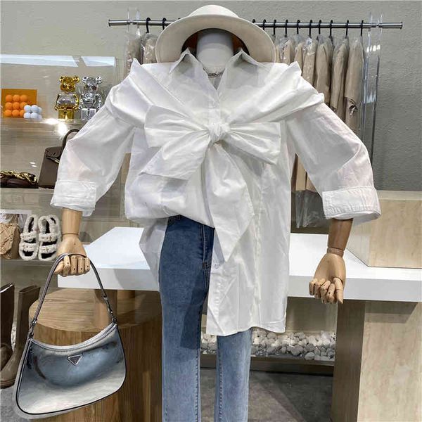 

blouses nicho original changeful xale type of bond design shirt loose top, White