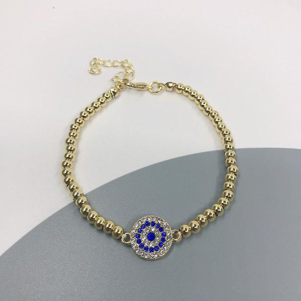 

link, chain bracelet for woman bracelets ball copper plated 14k true gold-encrusted zircon string stainless steel jewelry, Black