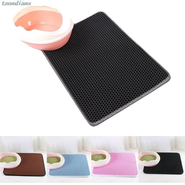 

waterproof pet cat litter mat bottom non-slip foldable eva double-layer cats layer beds & furniture
