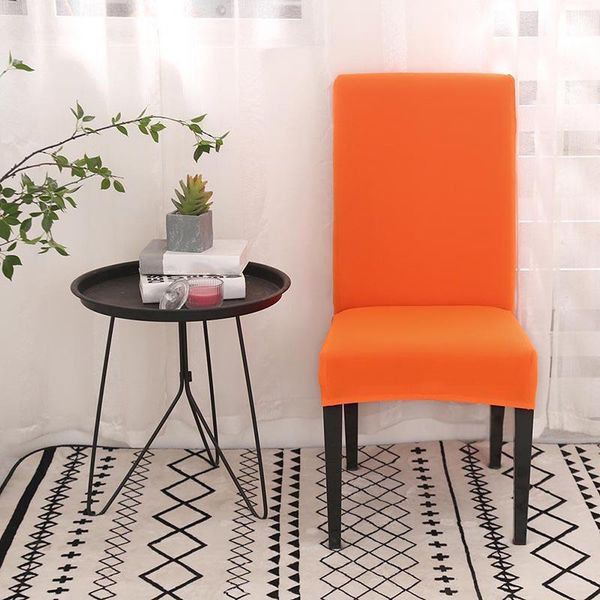 

elastic chair cover solid color seat slipcover for dining room kitchen desk protector dustproof case living covers