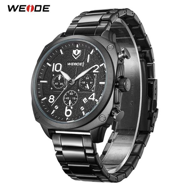 

wristwatches weide fashion watch men waterproof casual stainless steel quartz business wristwatch brand male clock relogio masculino, Slivery;brown