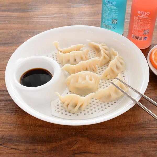 

dinnerware sets dumpling tray colorful flower shaped plate double layer french fries draining dish flatware set