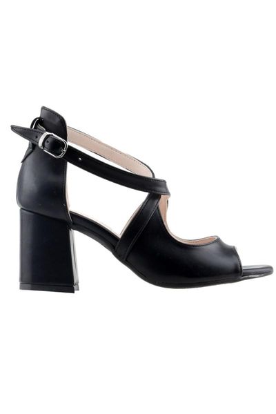 

sandals women's black skin heel shoes