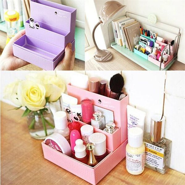 

storage boxes & bins diy paper pen holder desk decor stationery board box makeup cosmetic organizer