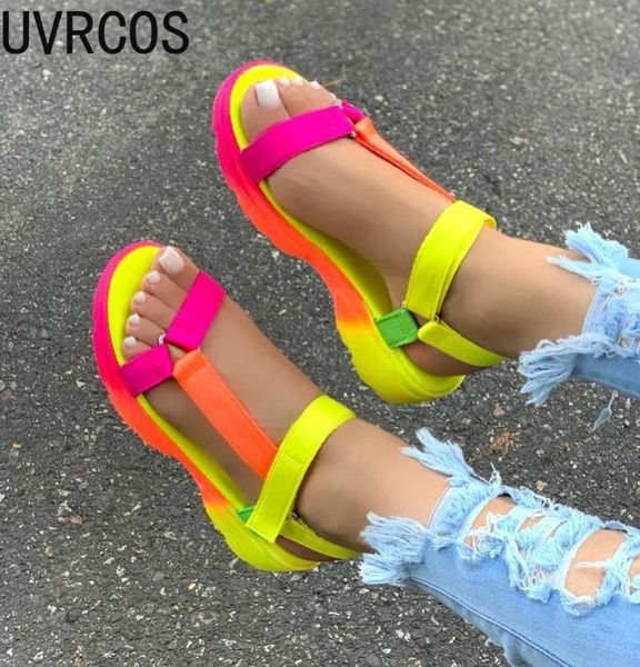

sandals 2021 women summer shoes woman peep-toe comfortable slip-on flat casual female sandalias, Black