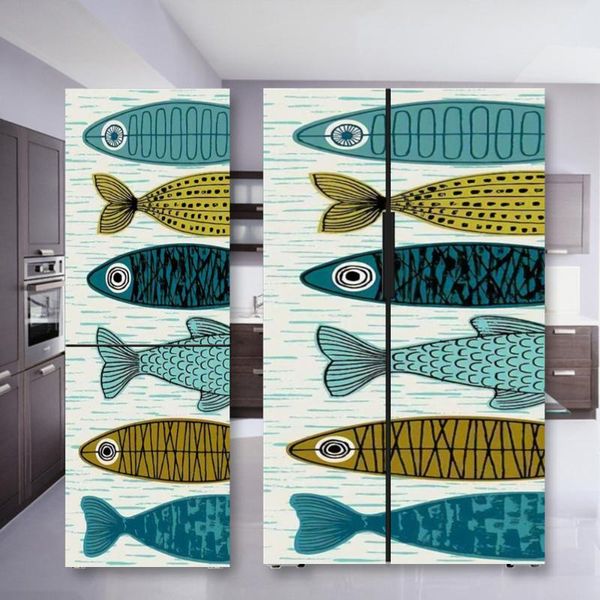 

wall stickers glass wood cabinet fridge sticker door cover refrigerator wallpaper wrap adhesive removable e decals home decor