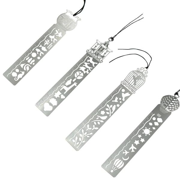 

bookmark metal ruler shape hollow bookmarks stationery for office school gift
