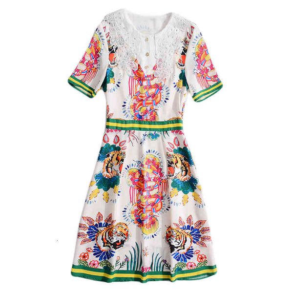 

dress xf floral women's summer fashion rents slight sleeves thailand cobra+ tiger printing head dressed, Black;gray