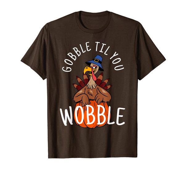 

gobble til you wobble t-shirt thanksgiving day gift shirt, White;black