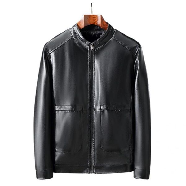 

men's jackets faux leather zipper closure men jacket autumn winter motorcycle long sleeve for party, Black;brown