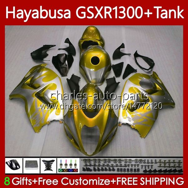 Bodys für Suzuki GSX-R1300 HAYABUSA GSXR-1300 GSXR 1300 CC GOLDER SILFER 96-07 74NO.197 1300CC GSXR1300 96 1996 1997 1998 1999 2000 2001 GSX R1300 02 03 05 06 06 07 07 Fazision