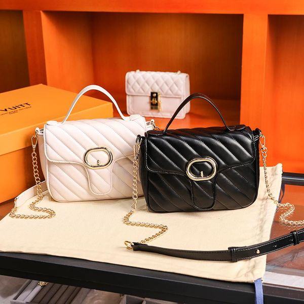

evening bags luxury fashion 2021 chain women handbag pu leather embroidery shoulder bag quilted messenger for ladies daily shopping work