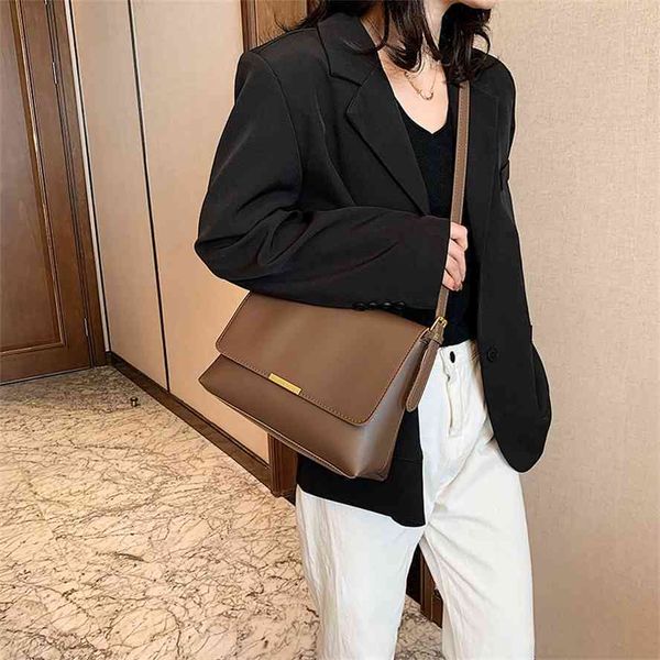 

2020 winter new korean fashion simple temperament women's single shoulder bag
