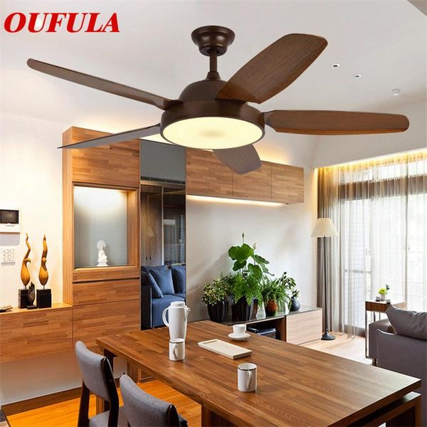 

modern ceiling fan lights lamps brown blade with remote control suitable for dining room bedroom restaurant fans