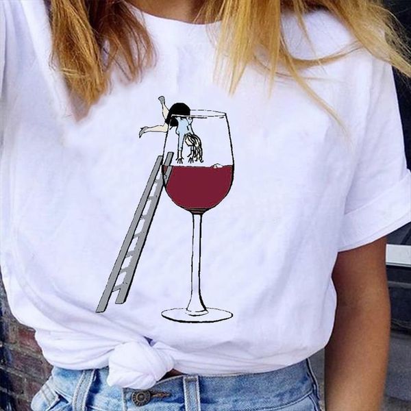 

graphic cartoon funny mujer womens t shirts camisetas 90s clothing fashion clothes tees print female shirt, White