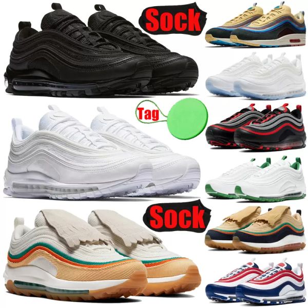 

sean wotherspoon mens running shoes triple white black golf nrg lucky and good mschf x inri jesus celestial gold satan men women trainers sp