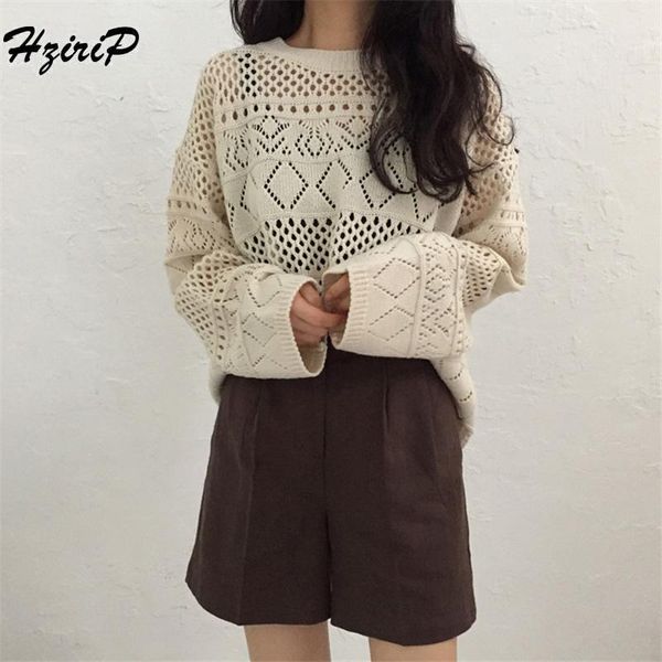 

women's sweaters hzirip elegant knitted thin sweater autumn black apricot pullocers women o-neck slim hollow out casual femme clothing, White;black
