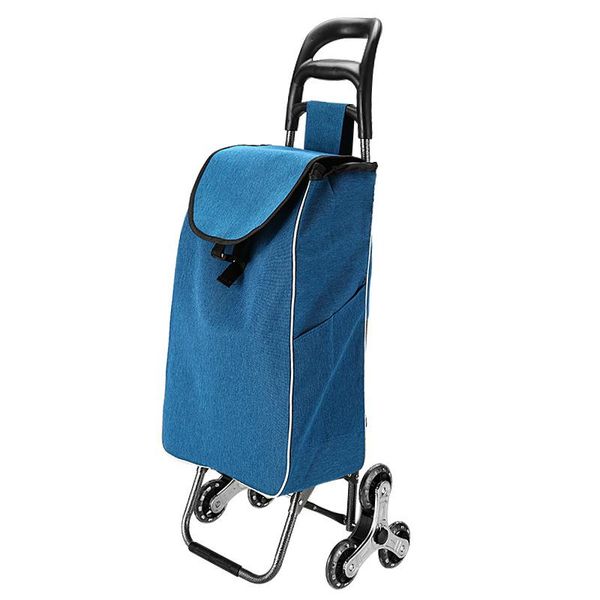 

storage bags six-wheeled trolley portable household stair-climbing grocery folding shopping cart organizer