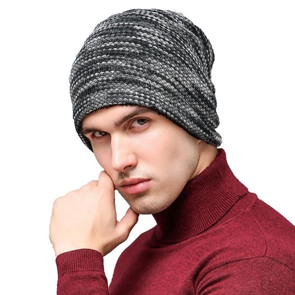 

hats, scarves & gloves sets autumn and winter hats color knitted outdoor wool fleece warm pullovers for men women045, Blue;gray