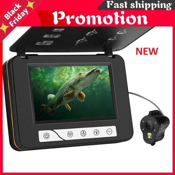 

fish finder ef15r original 30m 1000tvl underwater ice fishing camera 5" lcd monitor 4pcs infrared+2pcs white leds night vision