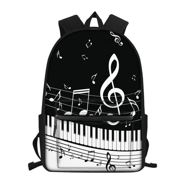 

music note piano children school backpack for teenage girls kids shoulder scool bag bagpack women mochila bags