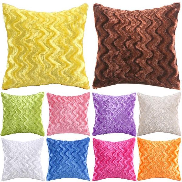 

pillow case plush double-sided pattern hug pillowcase sofa living room decoration nordic throw cushion covers home decor
