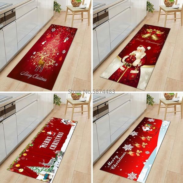 

bath mats christmas snowman ottoman year red bathroom carpet anti-slip door mat